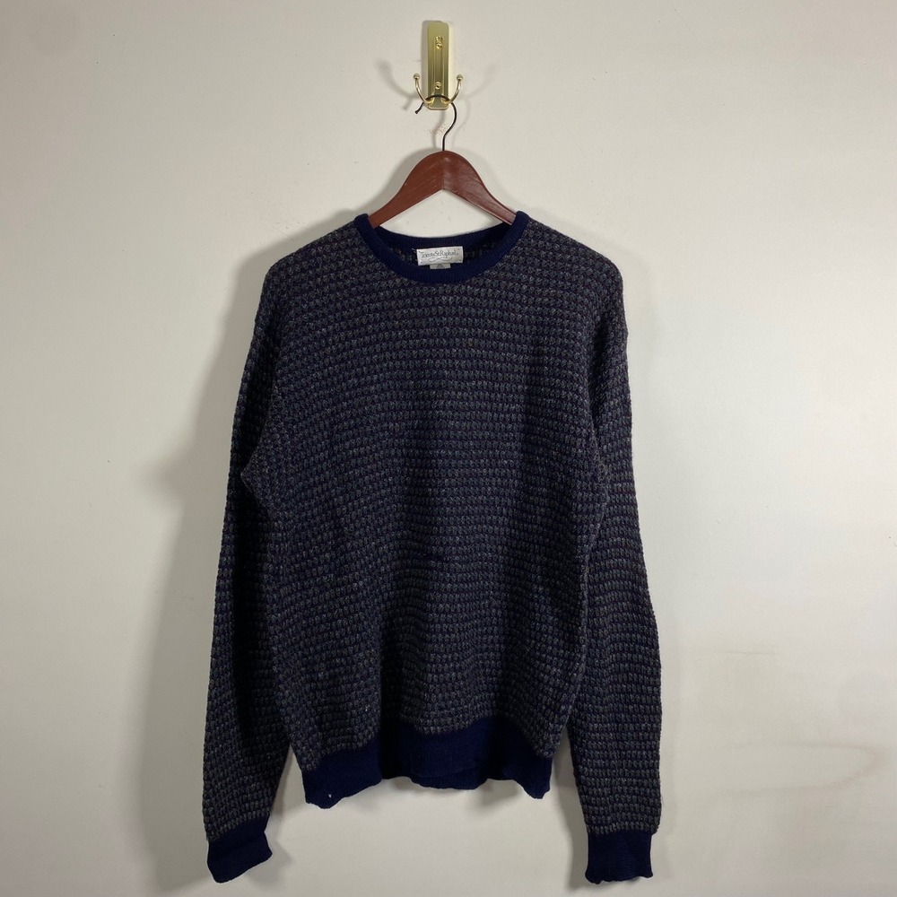 Vintage‎ Tricot St Raphael Merino Wool Knit Crewneck Sweater Multicolor Men's L